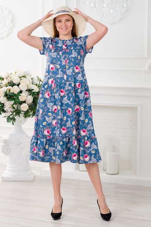 Платье женское из кулирки Кармелита Розы - Амадэль фото 15