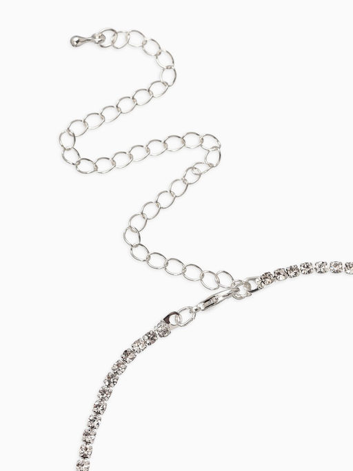 Набор 2 пред-а: серьги, колье "Вечерний шик" лепестки, цвет бело-тёмно-синий в серебре