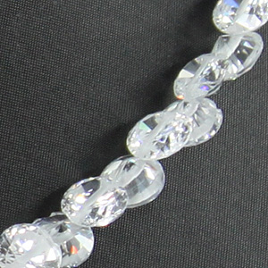 Бусы фианит "хрусталь", граненые, короткие 42см
