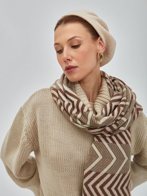 В составе шерсть и кашемир! теплый двусторонний палантин - Tantino фото 14