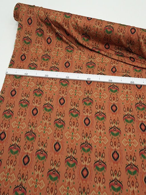 Штапель Премиум Бессараб цв.оранжевый терракот, ш.1.5м, вискоза-100%, 125гр/м.кв - Купава фото 8