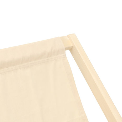 Шезлонг складной, деревянный, с тканью