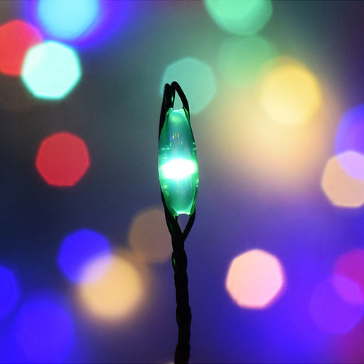 Электрогирлянда 3м, 200 ламп, цветная, зеленый провод