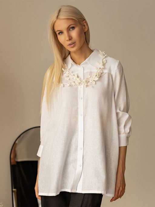 Рубашка лен 60%, вискоза 40% - Волтри фото 6