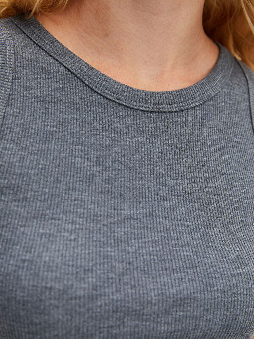 Bisiklet Yaka Kad?n Crop