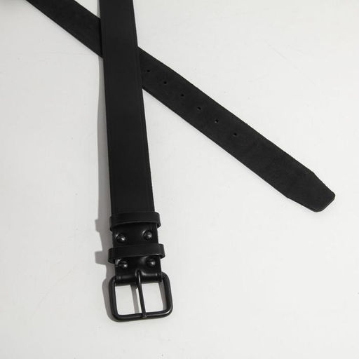 Ремень мужской, ширина 4 см, пряжка металл, цвет чёрный - Simaland фото 2