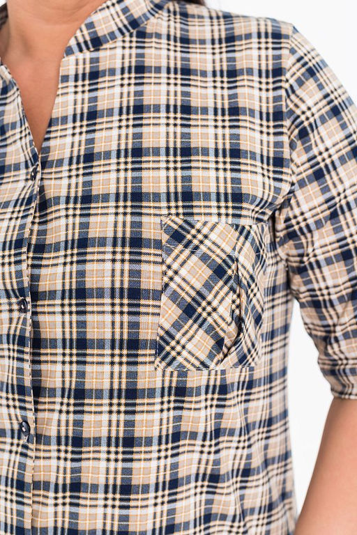 Рубашка М320117з коричневый - Елена фото 6