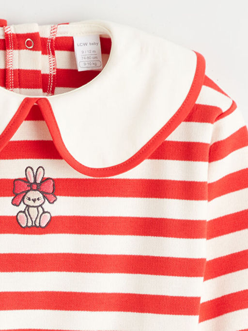 Bask?l? K?z Bebek Sweatshirt ve Tayt 2li