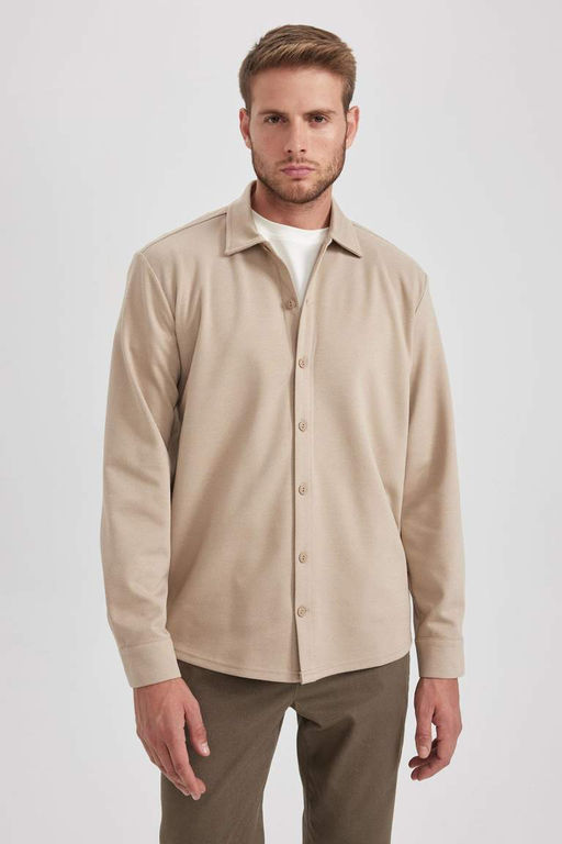 Рубашка стандартного кроя с длинным рукавом - Defacto фото 6