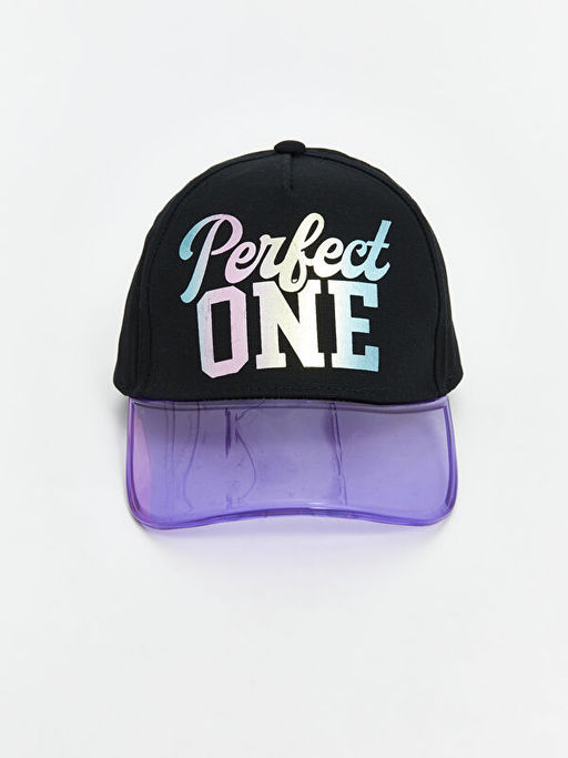 Yaz? Bask?l? K?z ?ocuk Kep ?apka