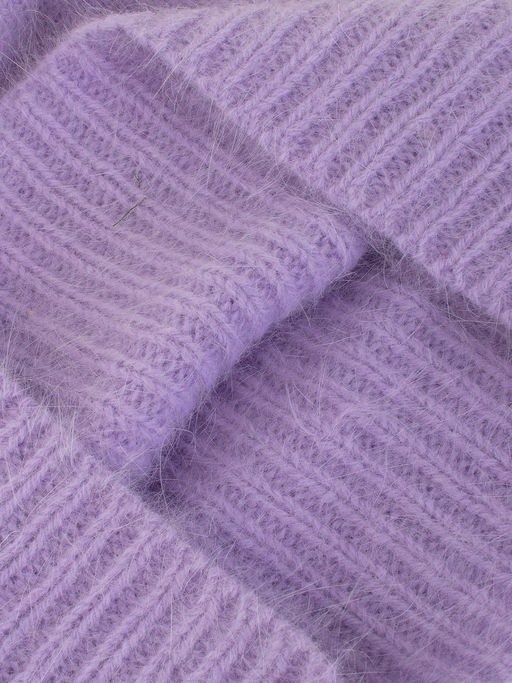 Шапка жен. пух норки+шелк+нейл ZZ-BR55502 lilac