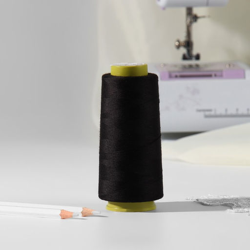 Нитки 40/2, 1500 м, цвет чёрный - Simaland фото 2