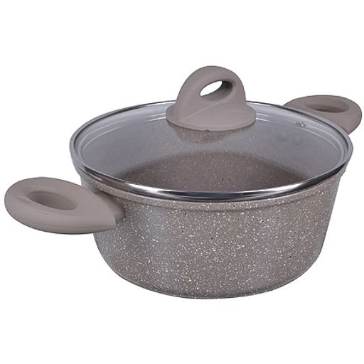 25085 Кастрюля алюм. 3,3л 22см с.кр МРАМОР/КРОШКА MB (х6)