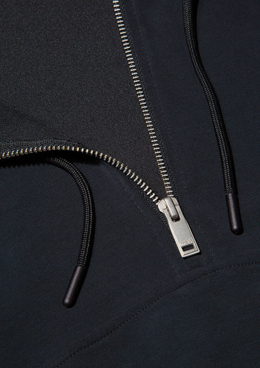 Kapusonlu Siyah Sweatshirt - Mavi фото 6