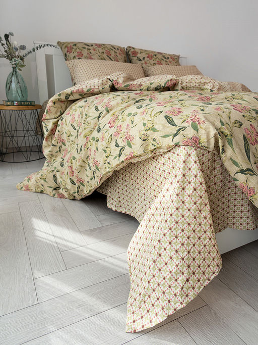 Комплект постельного белья евро зелёный бязь