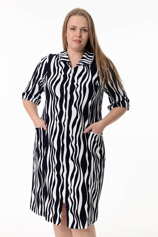 Халат М324282сб синий/белый - Елена фото 5