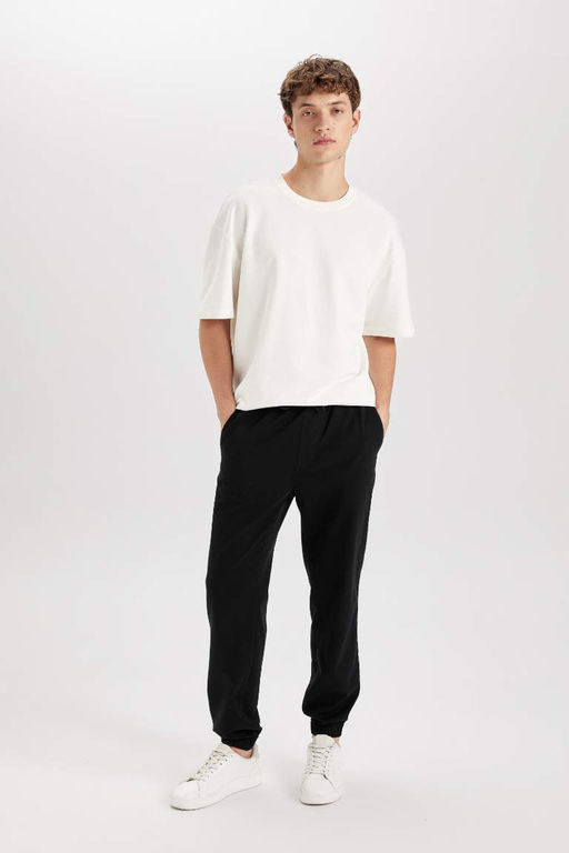 Брюки-джоггеры стандартного размера из габардина - Defacto фото 3