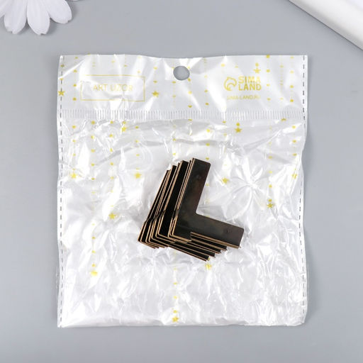 Цена за 2 шт. Уголок (накладка) для шкатулок металл набор 10 шт 3х3х3 см