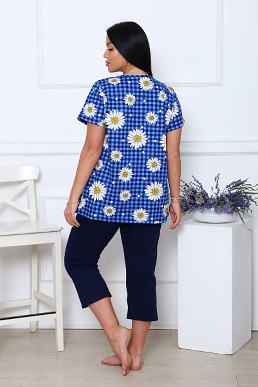 Костюм с бриджами, синий клетка (891-3) - Плиона фото 8