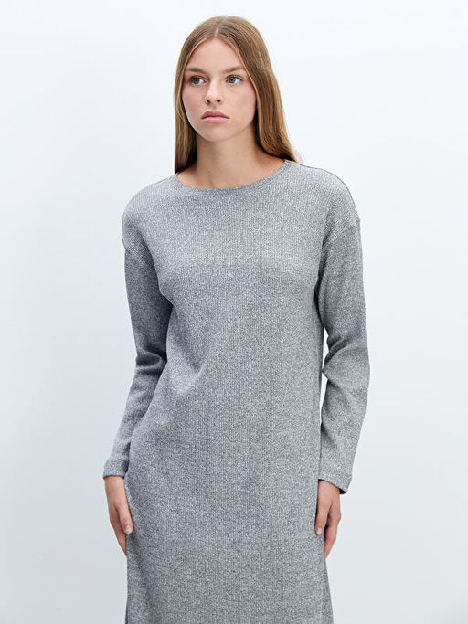 Bisiklet Yaka Elbise