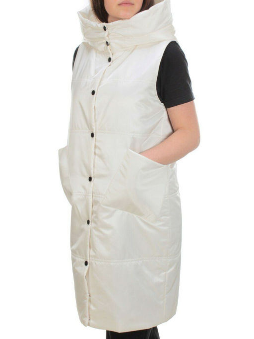 M006 MILK Жилет женский демисезонный (100 гр. синтепон) - Фабричный китай фото 3