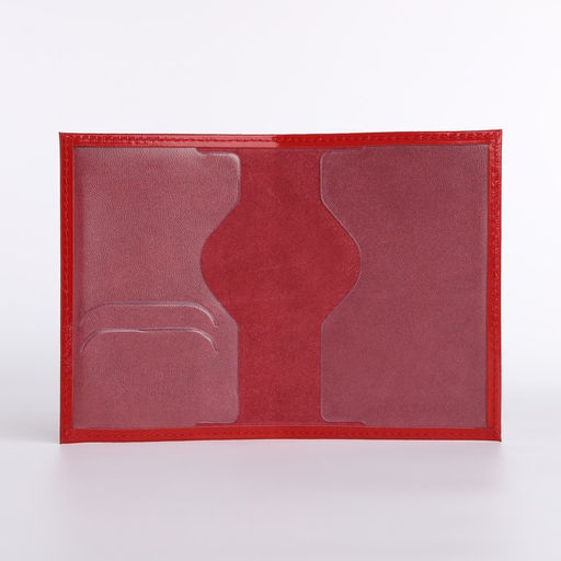 Обложка для паспорта, тиснение, красная, глянцевая