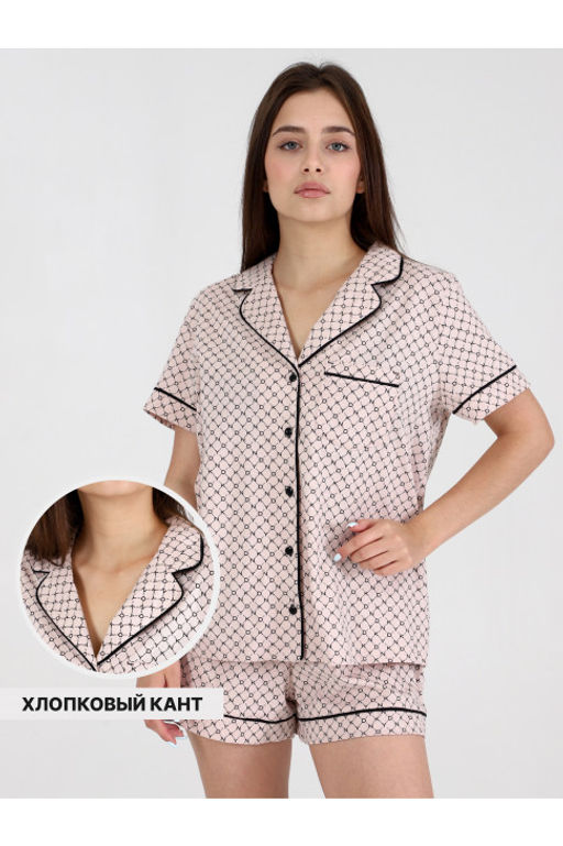 Пижама женская П-90.01 пудра (хлопок, рр 44-54) - Хороший трикотаж фото 2