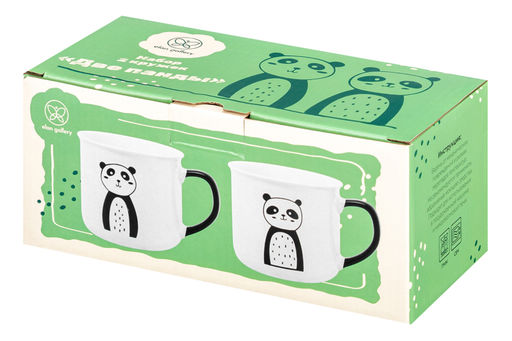 Набор 2 кружек 400 мл 12,5*9,5*8,8 см Две панды, фарфор - Elan gallery фото 13