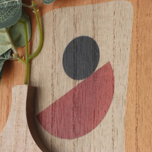 Настенные крючки декоративные Абстракция. Ваза с цветком, дерево, 1.5?19.5?23.5 см