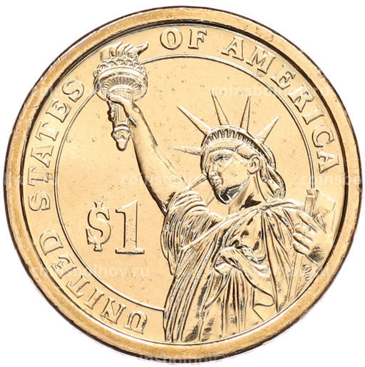 Монета 1 доллар 2012 года (Р) США 24-й президент США Гровер Кливленд