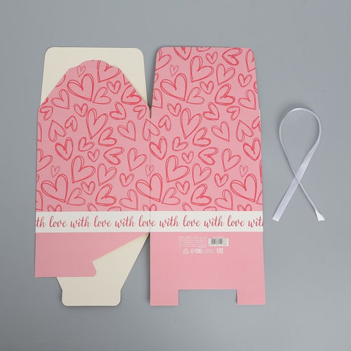 Складная коробка Сердечки, 18 х 18 х 18 см - Дарите счастье фото 8