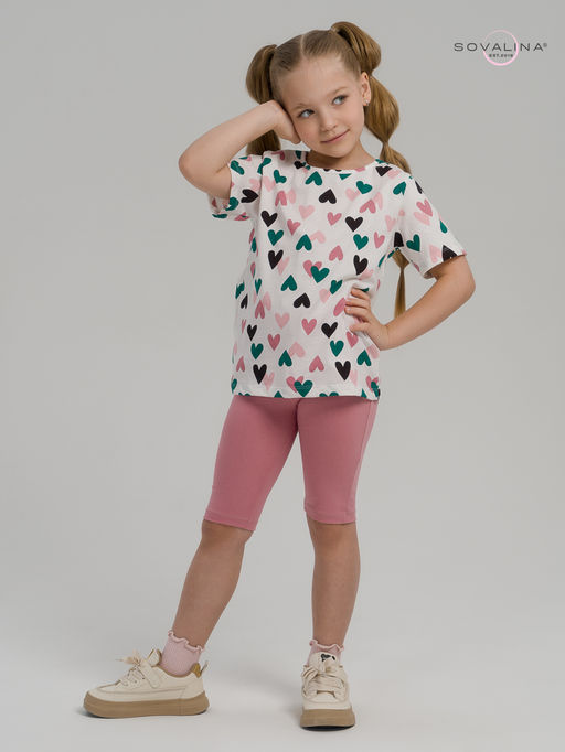 Костюм Актив зеленые сердечки-сухая роза - Sovalina фото 9