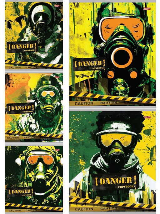 Цена за 5 шт. Тетрадь 48л. Profit "Человек в маске" клетка (48-5717)