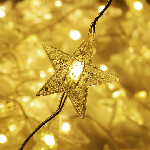 Электрогирлянда интерьерная "Снежинки" теплый