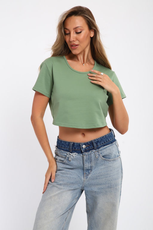 83908 укороченная футболка женская - Натали фото 27
