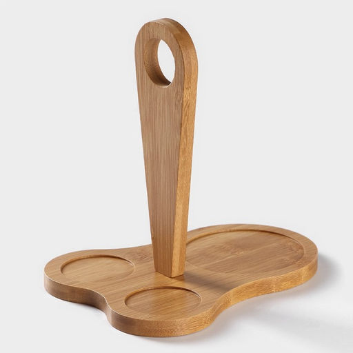 Набор керамический для специй на бамбуковой подставке BellaTenero Герда, 3 предмета: солонка 120 мл, перечница 120 мл, сахарница с ложкой 220 мл, белы...  фото 14