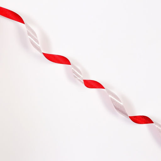 Лента для декора и подарков с глиттером «Тиффани», 1.2 см × 45 м, красная