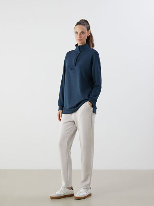 Dik Yaka Kad?n Sweatshirt Tunik