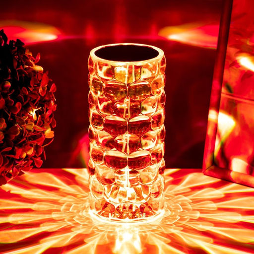 Настольная лампа с ПДУ Призма LED RGB сенсорная АКБ 8?8?18 см RISALUX