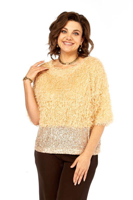 Блуза Olga Style Л436 персик