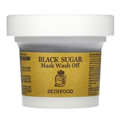 Маска отшелушивающая с черным сахаром SKINFOOD Black Sugar Mask Wash Off 	 100g