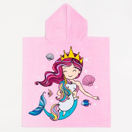 Полотенце-пончо детское махровое Крошка Я Русалочка 60х120см, 100% хлопок, 300гр/м2  фото 24