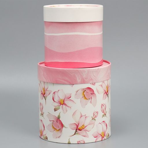 Набор шляпных коробок 2 в 1 With love, 13 х 13, 16 х 16 см - Дарите счастье фото 2