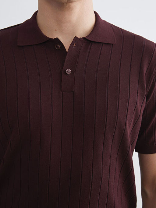 Polo Yaka K?sa Kollu Erkek Triko Kazak