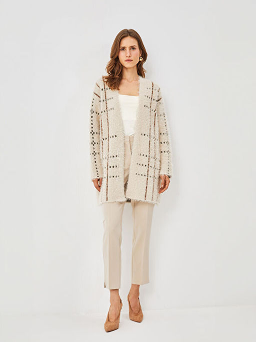 ?al Yaka Desenli Uzun Kollu Kad?n Triko H?rka