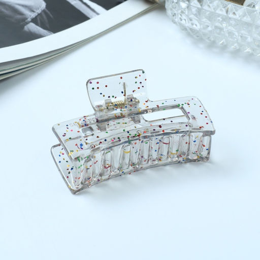 Цена за 12 шт. Крабик для волос «Айлин», прямой, 6.5 см, МИКС