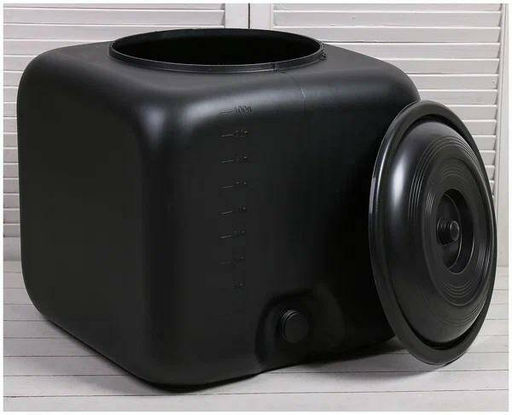 Бак для душевой 100 л. (квадрат.) черный М3271