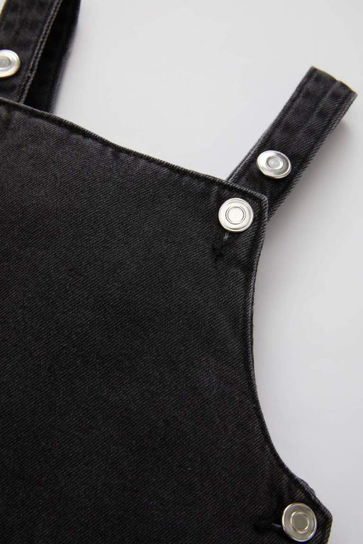 Джинсовое платье с бретелями для маленьких девочек - Defacto фото 6