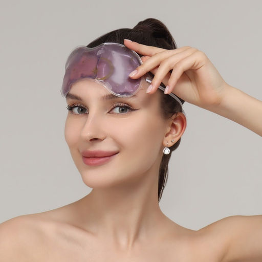 Цена за 2 шт. Маска для лица гидрогелевая «Ночь», охлаждающая/согревающая, 18×7×0.4 см, цвет фиолетовый