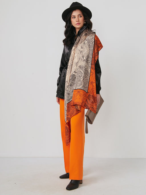 Большой, мягкий, тонкий и очень нежный двусторонний платок с рисунком - Tantino фото 6